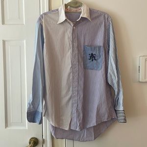 The Academy New York multi pattern striped top